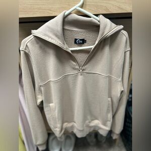 Zyia womens tan half zip